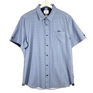 7 Diamonds Shirt Mens L Liberty 4 Way Stretch Performance Button Up Short Sleeve
